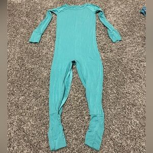 Teal Little Sleepies One Piece Cresent Pajamas